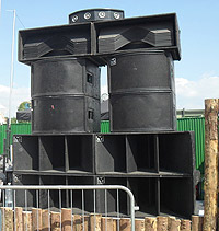 Ace Vintage Systems at Glastonbury 2010 - detail of stacks.